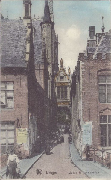 Bruges, la rue de l`àne aveugle